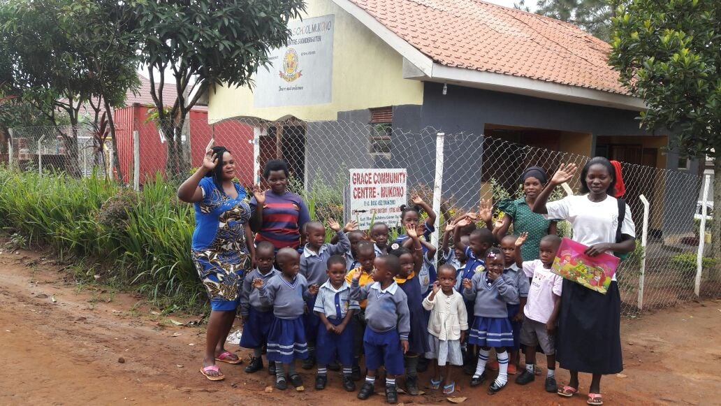 Grace preschool at the gate, 2017.
