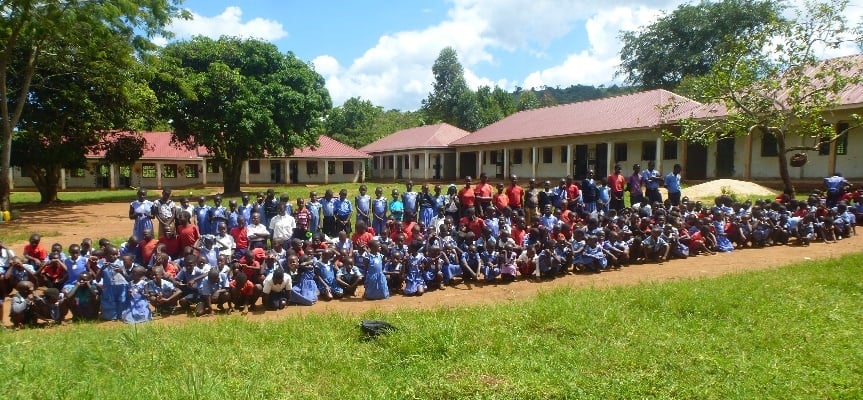 SNAP children in the courtyard, 2018.