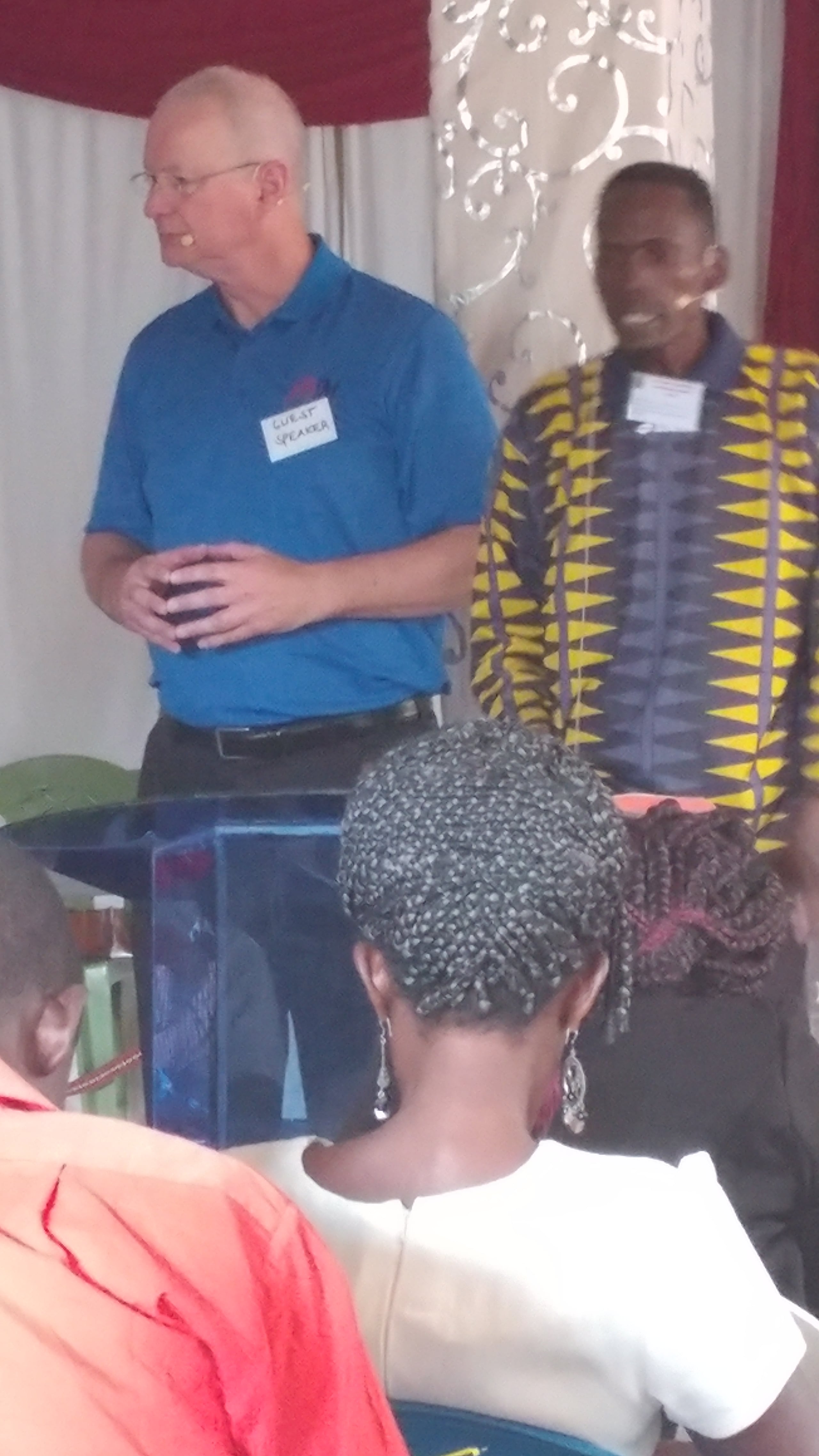 Prayer after teaching in Nairobi, 2019.