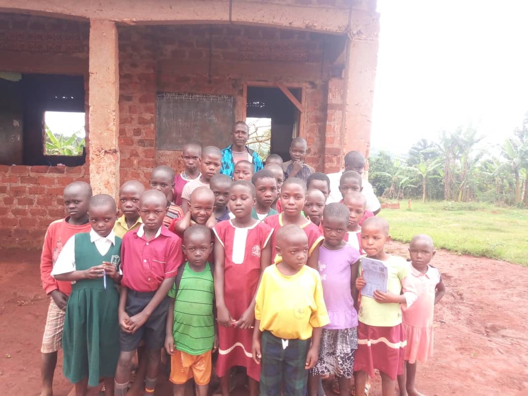 Children in an unfinished Seya classroom, 2019.