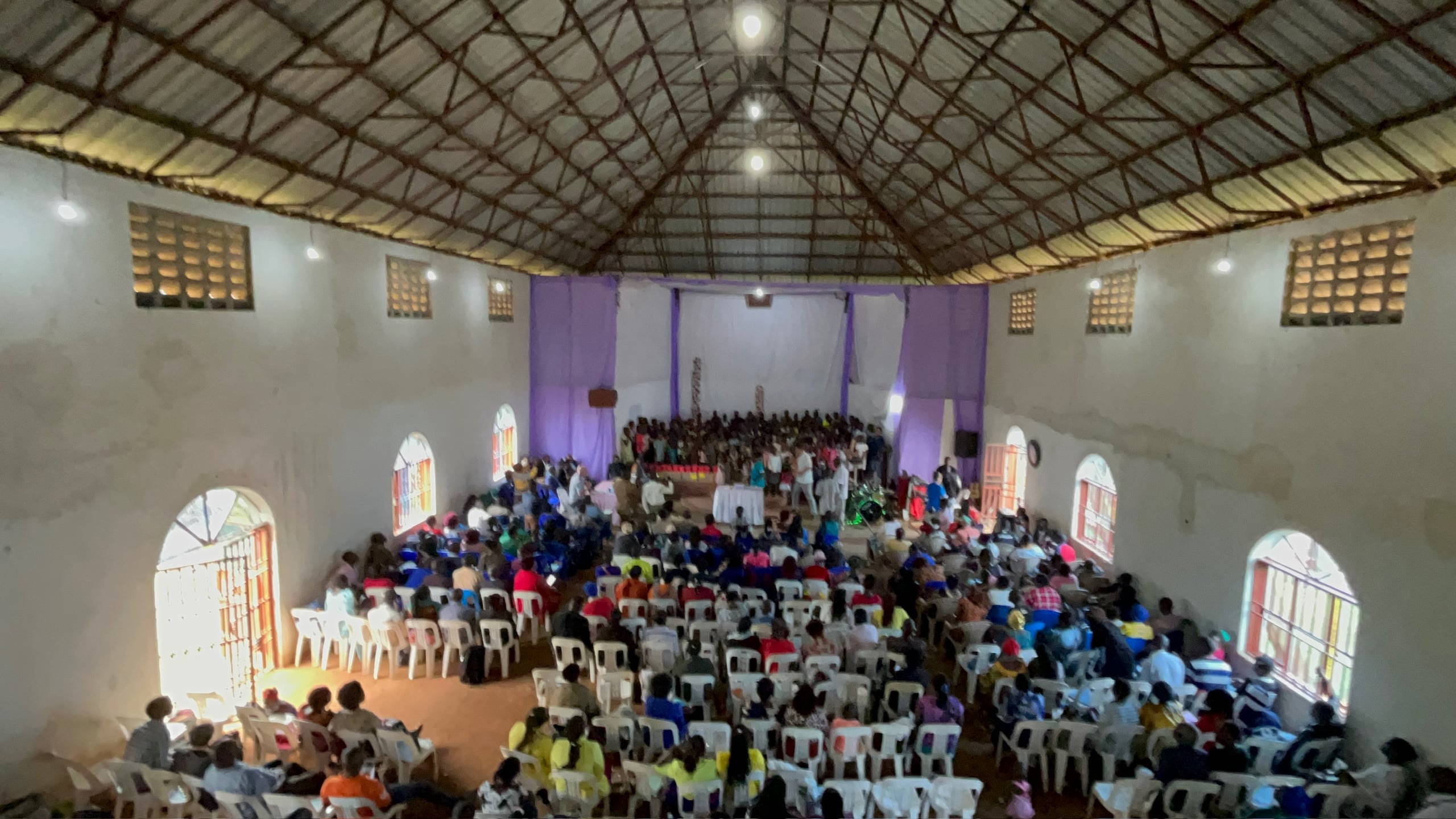 A packed hall at Zion, 2024.