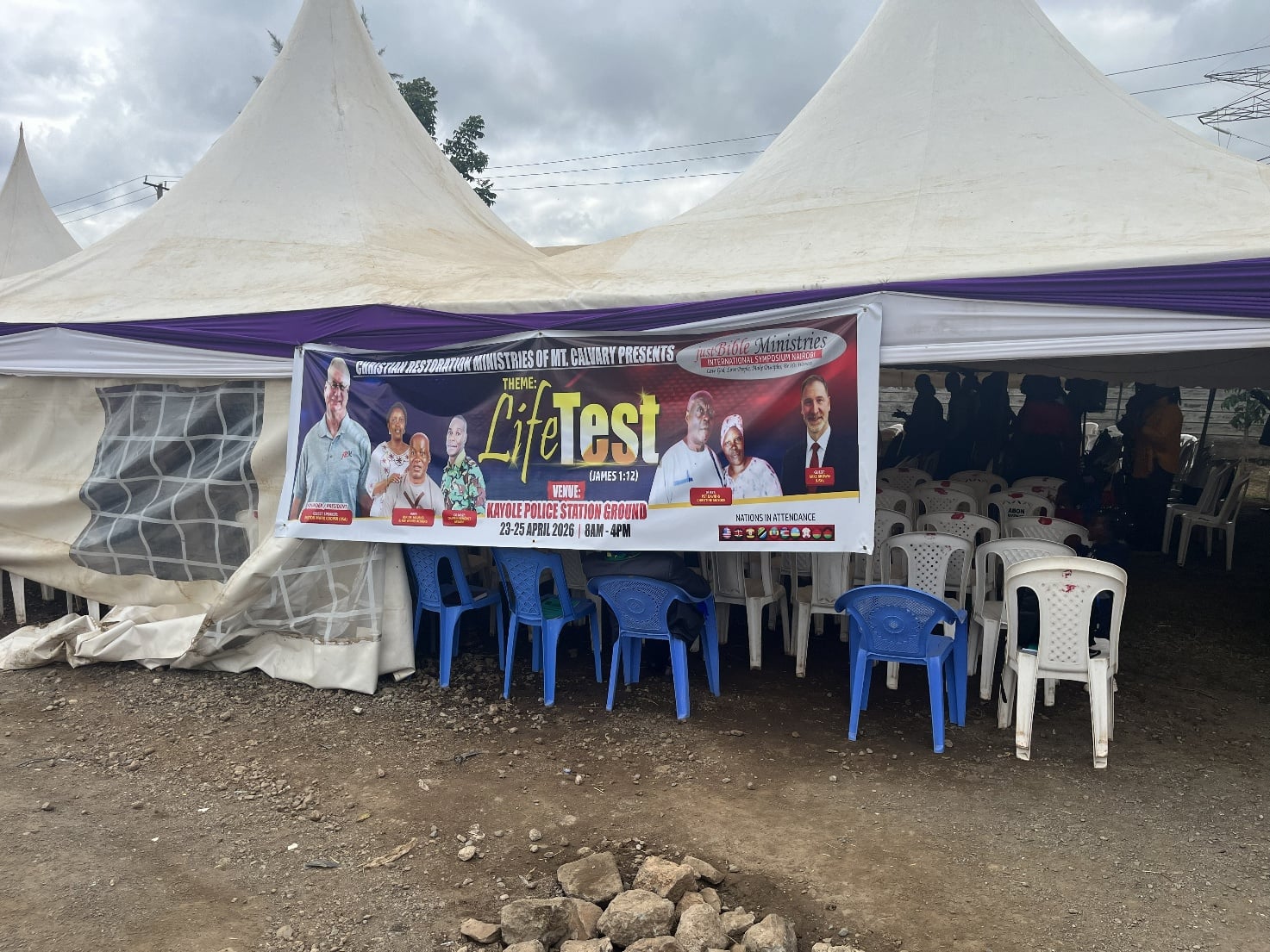 Life Test banner in Kayole, 2026.
