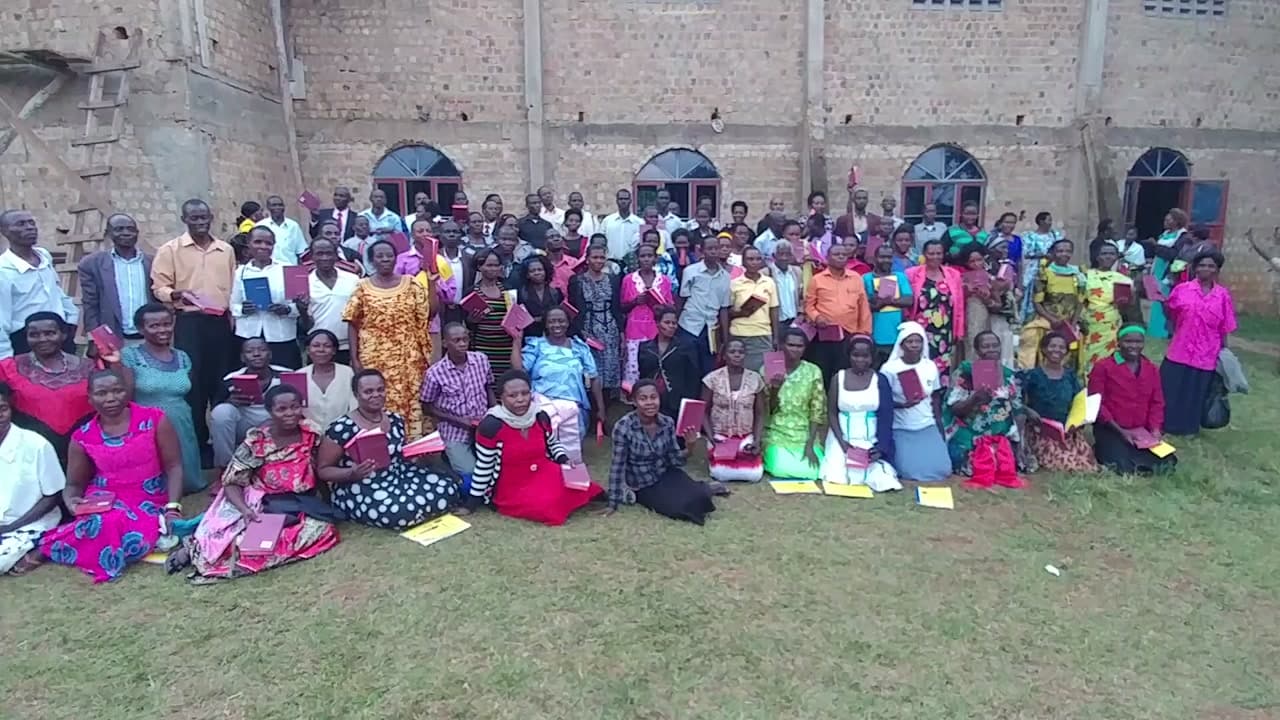A joyful celebration after a gathering.