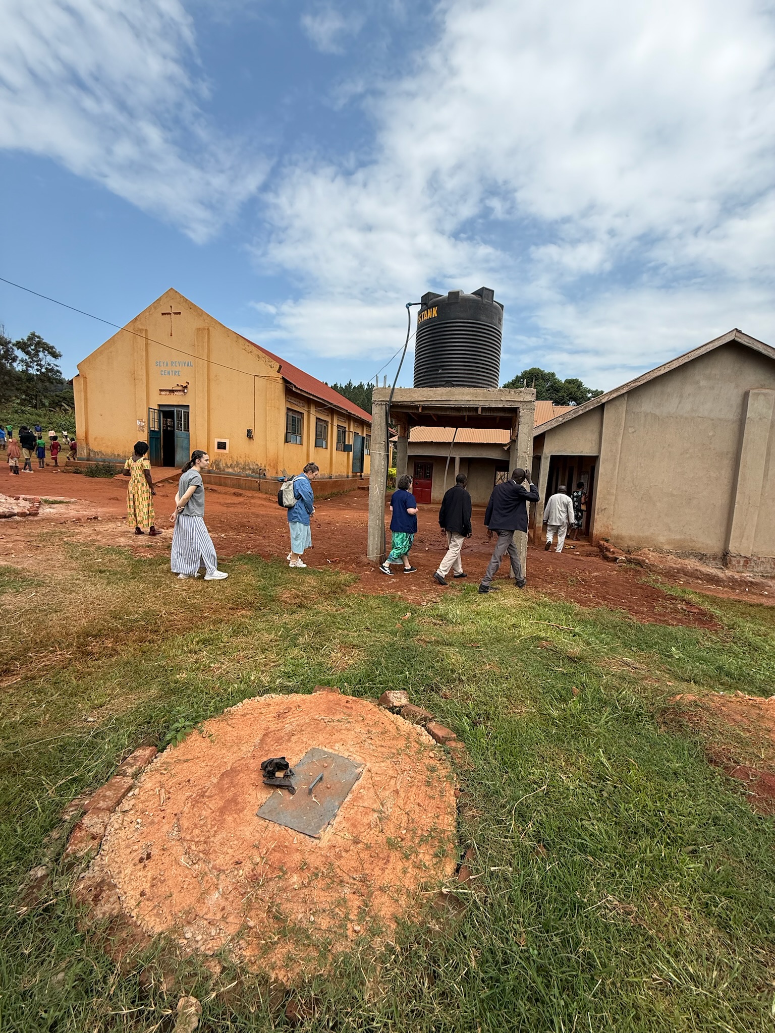 Water well cover and elevated tank at Seya Revival Centre.
